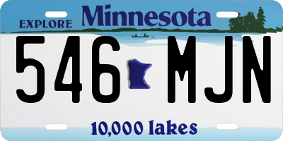 MN license plate 546MJN