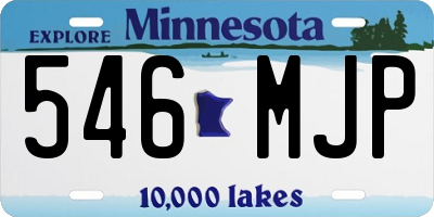 MN license plate 546MJP