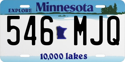 MN license plate 546MJQ