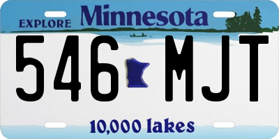 MN license plate 546MJT