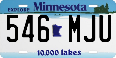MN license plate 546MJU
