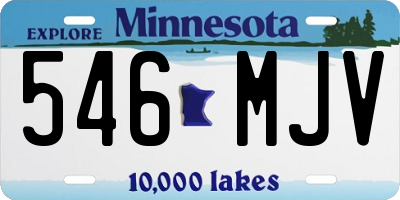 MN license plate 546MJV