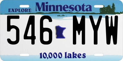MN license plate 546MYW