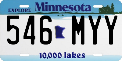 MN license plate 546MYY