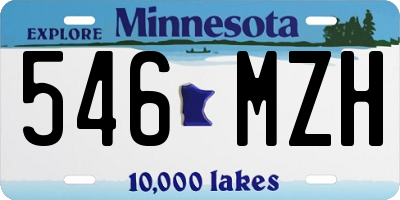 MN license plate 546MZH
