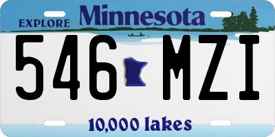 MN license plate 546MZI