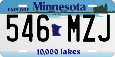 MN license plate 546MZJ