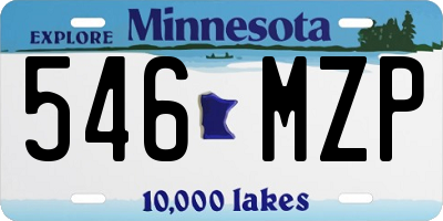MN license plate 546MZP