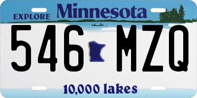 MN license plate 546MZQ