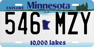 MN license plate 546MZY