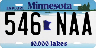 MN license plate 546NAA