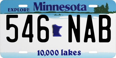 MN license plate 546NAB
