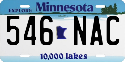 MN license plate 546NAC