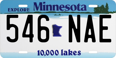 MN license plate 546NAE