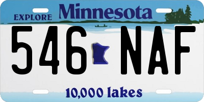 MN license plate 546NAF