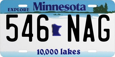 MN license plate 546NAG
