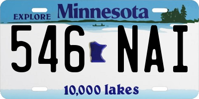 MN license plate 546NAI