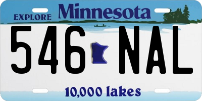 MN license plate 546NAL