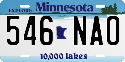 MN license plate 546NAO