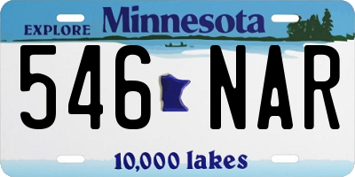 MN license plate 546NAR