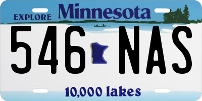 MN license plate 546NAS