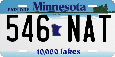 MN license plate 546NAT