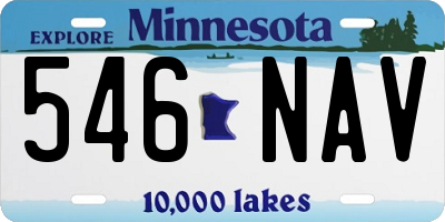 MN license plate 546NAV