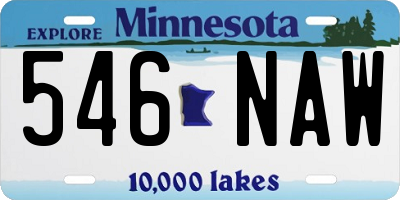 MN license plate 546NAW