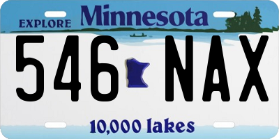 MN license plate 546NAX
