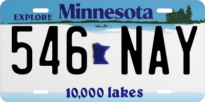 MN license plate 546NAY