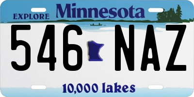 MN license plate 546NAZ