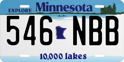 MN license plate 546NBB