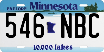 MN license plate 546NBC