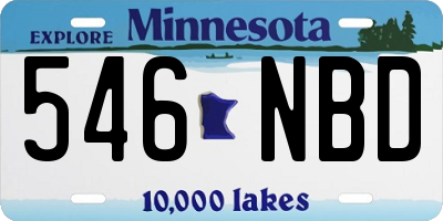 MN license plate 546NBD