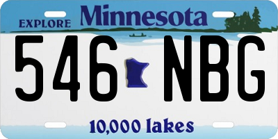 MN license plate 546NBG