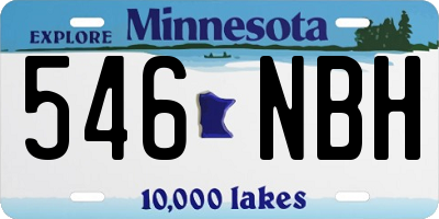 MN license plate 546NBH