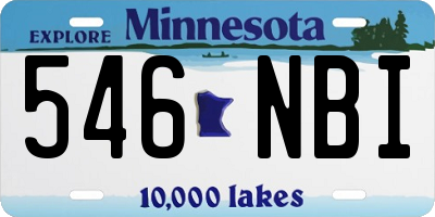 MN license plate 546NBI
