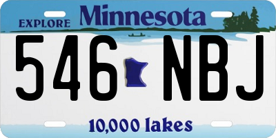 MN license plate 546NBJ