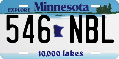 MN license plate 546NBL
