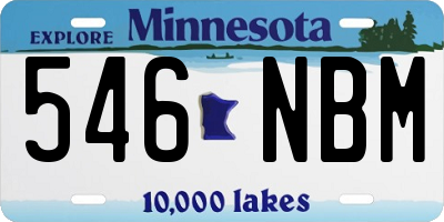 MN license plate 546NBM