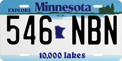 MN license plate 546NBN