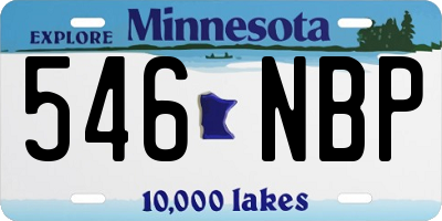 MN license plate 546NBP