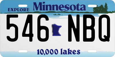 MN license plate 546NBQ