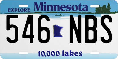 MN license plate 546NBS