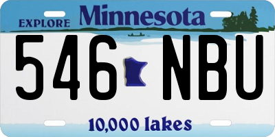 MN license plate 546NBU