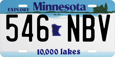 MN license plate 546NBV
