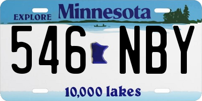MN license plate 546NBY
