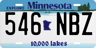 MN license plate 546NBZ