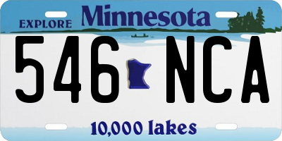 MN license plate 546NCA