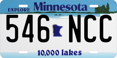 MN license plate 546NCC